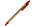 Ручка шариковая ALDER из переработанного картона, натуральный/красный_красный