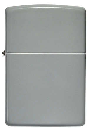 Зажигалка ZIPPO Classic с покрытием Flat Grey, латунь/сталь, серая, глянцевая, 38x13x57 мм