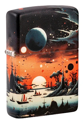 Зажигалка ZIPPO Galactic Landscape Design с покрытием 540 Matte, латунь/сталь, разно