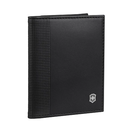Визитница VICTORINOX Altius Alox с защитой от сканирования RFID, чёрная, натуральная кожа, 9x1x10 см