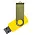Флеш накопитель USB 2.0 Twister Сolor Mix 16GB, пластик Софт Тач/металл, желтый/оливковый_желтый 11