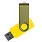 Флеш накопитель USB 2.0 Twister Сolor Mix 16GB, пластик Софт Тач/металл, желтый/оливковый_ЖЕЛТЫЙ 11
