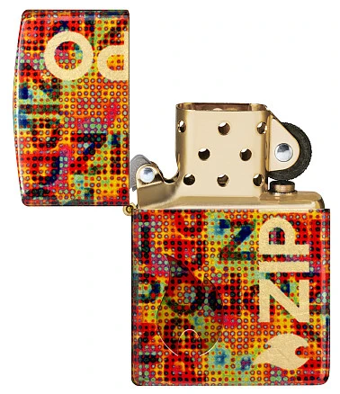 Зажигалка ZIPPO Pixel Fusion с покрытием 540 Tumbled Brass, латунь/сталь, разно