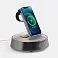 Bluetooth-колонка с беспроводной зарядкой и часами netEnergy, серая small_img_1