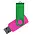 Флеш накопитель USB 2.0 Twister Сolor Mix 16GB, пластик Софт Тач/металл, розовый/зеленый_розовый 12