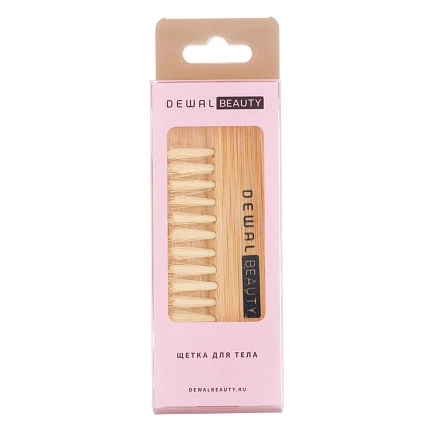 Щетка Dewal Beauty для тела бамбуковая, 9,6 х 3,6 см