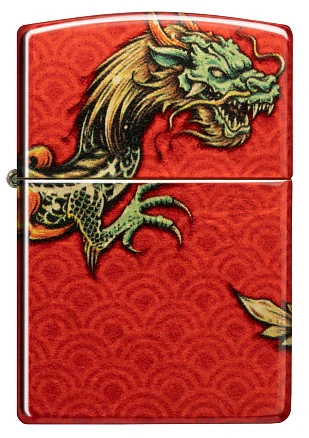 Зажигалка ZIPPO Dragon Design с покрытием 540 Tumbled Brass, латунь/сталь, разно