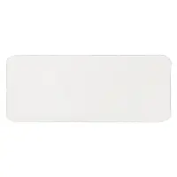 Шеврон Rectangle Cowhide размер 50*20 мм, белый, со скругленными углами