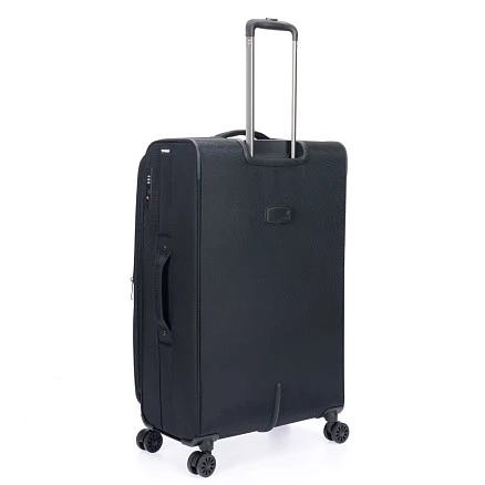 Чемодан TORBER Brosno, чёрный, нейлон 600D, 48 х 30 х 78 см, 85 л