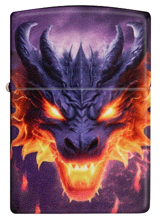 Зажигалка ZIPPO Glowing Dragon с покрытием Glow In The Dark Green, латунь/сталь, разно