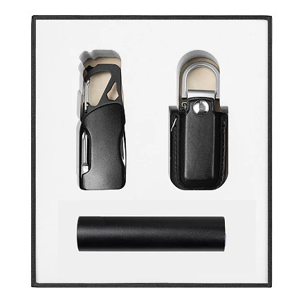 Набор подарочный Solution Superior Trio (флешка 32GB Palermo, фонарик Tools Spot, брелок-карабин Tools Module)
