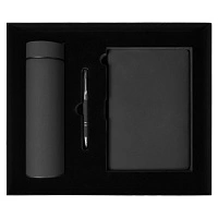 Набор подарочный Solution Superior Trio (ежедневник Flexy Soft Touch Latte, термос Urban, ручка Urban), черный