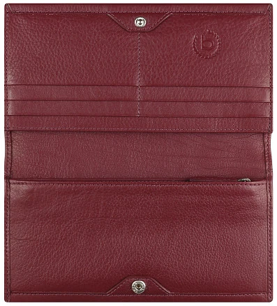 Кошелёк женский BUGATTI Lady Top, красный, натуральная воловья кожа, 19,5х2х10 см