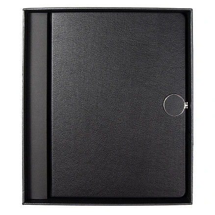 Ежедневник Alfa Omega Mocca Business Edition B5, в твердой обложке, с магнитной застежкой, черный, в подарочной коробке
