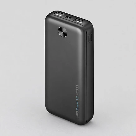 Внешний АКБ NRG Power V2 10000 мА-ч, 2A, 2xUSB, черный, Deppa