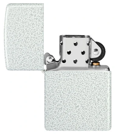 Зажигалка ZIPPO Classic с покрытием Glacier, латунь/сталь, белая, матовая, 38x13x57 мм