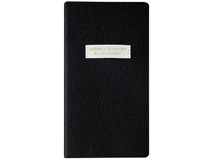 Еженедельник недатированный А6 Black с нашивкой, черный