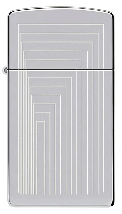 Зажигалка ZIPPO Slim® с покрытием High Polish Chrome, латунь/сталь, серебристая, 29x10x60 мм
