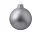 Стеклянный елочный шар Christmas bauble, серебро, металлик, с серебристым колпачком в черной коробке_СЕРЕБРО МЕТАЛЛИК
