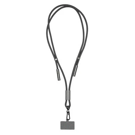 Шнурок-держатель для телефона с зарядным кабелем USB-C на USB-C/Lightning Lany Eco Charge, серый