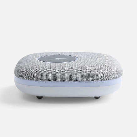 Bluetooth колонка с беспроводной зарядкой и подсветкой Terrafonic, серая