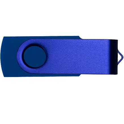 Флеш накопитель USB 2.0 Twister 8GB, пластик Софт Тач/металл, синий/синий
