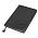 Ежедневник Flexy Velours de Soie Color А5, черный с фольгированным черным срезом, недатированный, в гибкой обложке_черный
