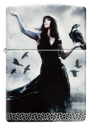 Зажигалка ZIPPO Mazzi® с покрытием 540 Matte, латунь/сталь, белая, 38x13x57 мм