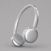 Беспроводные накладные наушники Stereo Light, BT 5.4, 300 мАч, cеребристый, Deppa