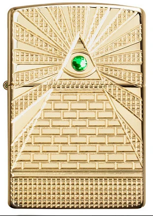 Зажигалка ZIPPO Armor™ с покрытием High Polish Brass, латунь/сталь, золотистая, 38x13x57 мм