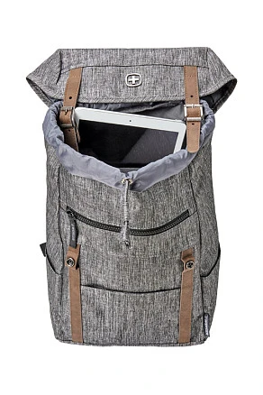 Рюкзак WENGER 16'', темно-серый, полиэстер, 29 x 17 x 42 см, 16 л