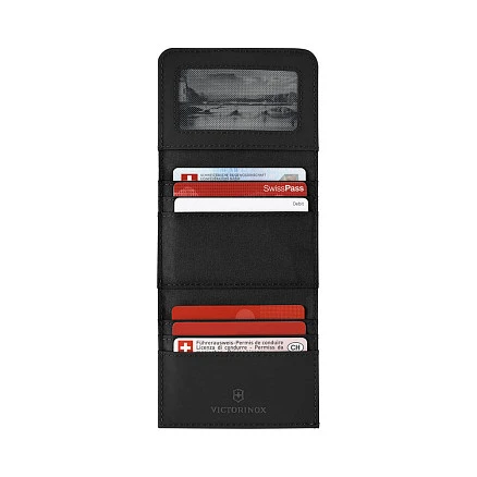 Бумажник VICTORINOX Travel Essentials Tri-Fold Wallet, чёрный, полиэстер, 9x2x10 см