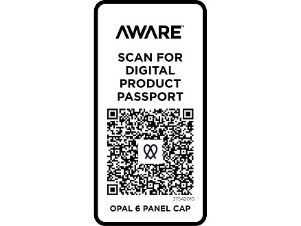 Opal с 6 панелями Aware™ кепка из переработанных материалов - Белый