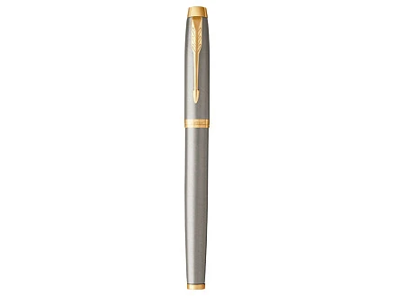 Ручка роллер Parker IM Core Brushed Metal GT, серебристый/золотистый