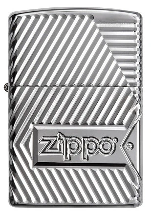 Зажигалка ZIPPO Armor® с покрытием High Polish Chrome, латунь/сталь, серебристая, 38x13x57 мм