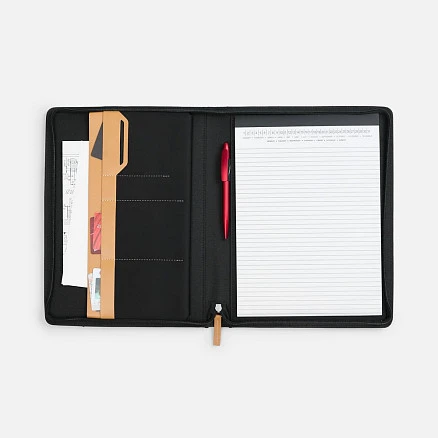 Папка-портфолио с блокнотом Seminari, черная