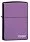 Зажигалка ZIPPO Classic с покрытием Abyss™, латунь/сталь, фиолетовая с логотипом, 38x13x57 мм_ФИОЛЕТОВЫЙ
