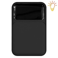 Внешний аккумулятор (powerbank) «Lumen», софт тач, 10 000 mAH, с тремя зарядными шнурами, 22,5W super fast charge, Power Delivery (PD) 20W (dfnn), QC3.0, черный