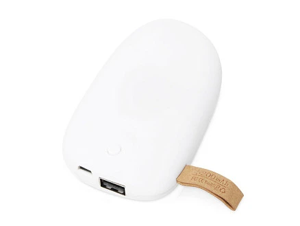 Внешний аккумулятор в форме камня Stone, 5200 mAh, белый (Р)