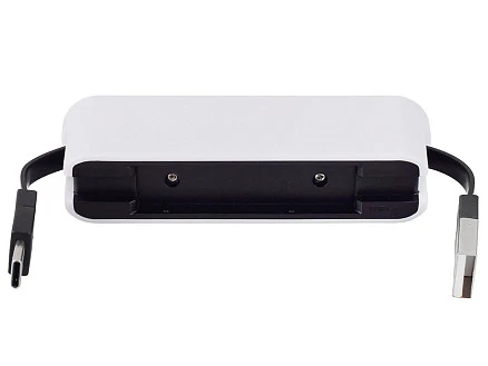 USB-хаб Hubix с коннектором 2-в-1 USB-C и USB-A, 2.0, белый