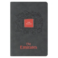 Ежедневник Flexy Nuba Print Sample Fly Emirates А5, темно-серый, недатированный, в гибкой обложке