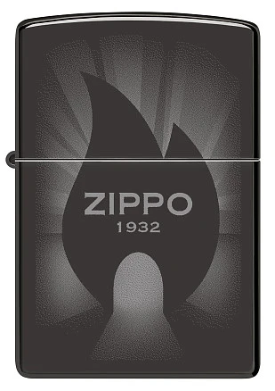Зажигалка ZIPPO Radiant с покрытием High Polish Black, латунь/сталь, черная, глянцевая, 38x13x57 мм