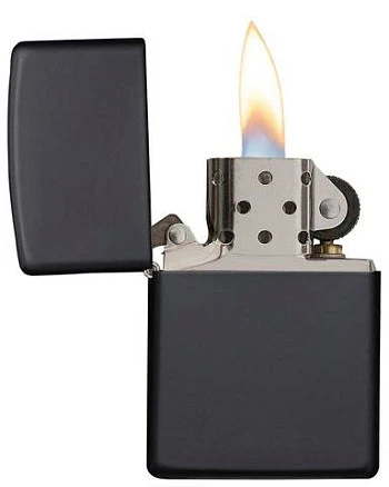 Зажигалка ZIPPO Classic с покрытием Black Matte, латунь/сталь, чёрная, матовая, 38x13x57 мм