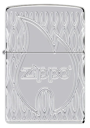 Зажигалка ZIPPO Armor® с покрытием High Polish Chrome, латунь/сталь, серебристая, 38x13x57 мм