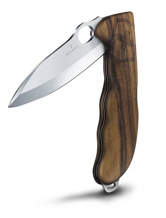 Нож охотника VICTORINOX Hunter Pro Wood 130 мм, 2 функции, с фиксатором, рукоять из орехового дерева
