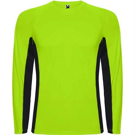 Спортивная футболка SHANGHAI L/S мужская, ФЛУОРЕСЦЕНТНЫЙ ЗЕЛЕНЫЙ/ЧЕРНЫЙ S