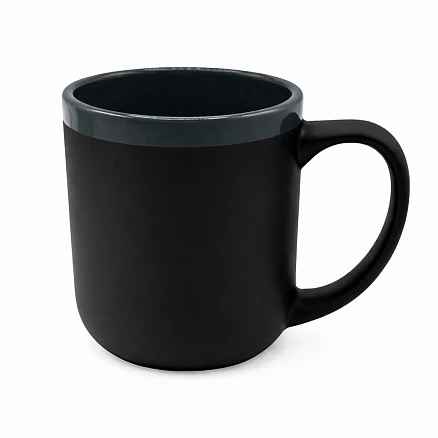 Кружка Barrel, софт-тач, чёрно-серая