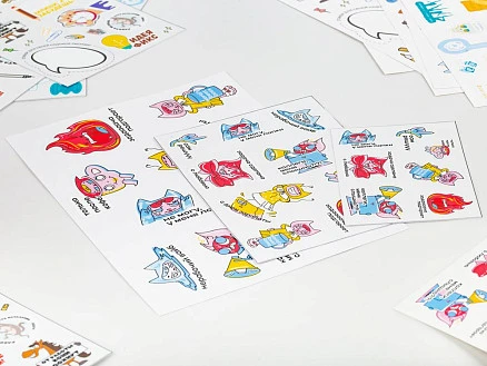 Наклейки UV-DTF Stiker Pack на заказ, S