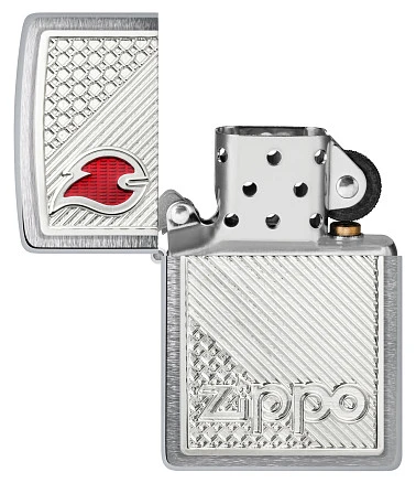 Зажигалка ZIPPO Classic с покрытием Brushed Chrome, латунь/сталь, серебристая, 38x13x57 мм