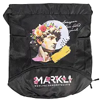 Рюкзак нейлоновый Trieste Print Sample Markli, черный, размер 42*45*16 см